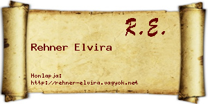 Rehner Elvira névjegykártya
